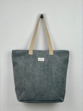 Bolsa Tote Bag grande en pana La Matilda color gris