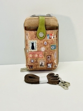 Bolso cuelga mvil Sweet Candy coleccin Gatos (Khaki)