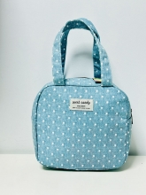 Nevera Bolsa / Trmica Sweet&Candy estampado Lunares, color azul (Impermeable, repelente al agua)