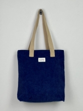 Bolsa Tote Bag en pana  La Matilda color azul marino