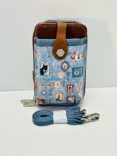 Bolso cuelga mvil Sweet Candy coleccin Gatos (Blue)