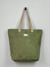 Bolsa Tote Bag grande en pana La Matilda color verde