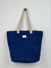 Bolsa Tote Bag grande en pana La Matilda color azul marino