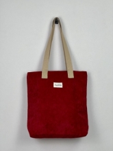 Bolsa Tote Bag en pana  La Matilda color granate