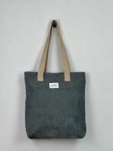 Bolsa Tote Bag en pana  La Matilda color gris