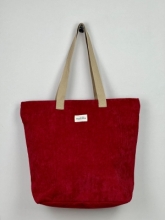 Bolsa Tote Bag grande en pana La Matilda color granate